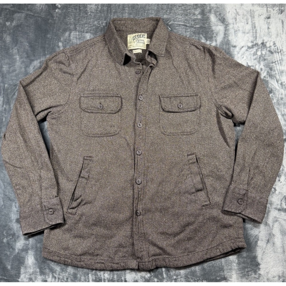 Grayers Outdoor Garments Men XL Brown Cotton Shirt Jacket Shacket 1717070